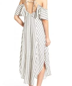 ASTR Lorena Dress White-Black Stripe Dresses