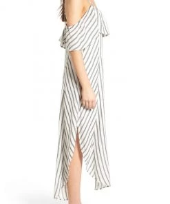 ASTR Lorena Dress White-Black Stripe Dresses
