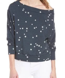 Sundry Stars Off Shoulder Pullover Sweater New Arrivals