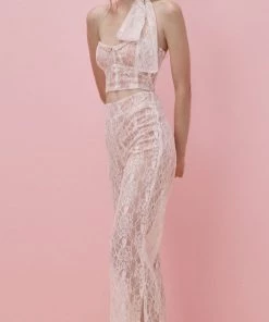 New Arrivals For Love And Lemons La Lily Lace Pant White