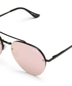 Quay Somerset Aviator Sunglasses Pink