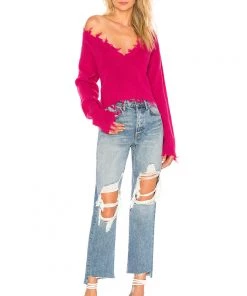 Lovers + Friends Prospect Sweater Fuchsia
