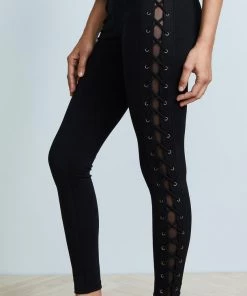 New Arrivals David Lerner X-Cross Lace Up Legging Black