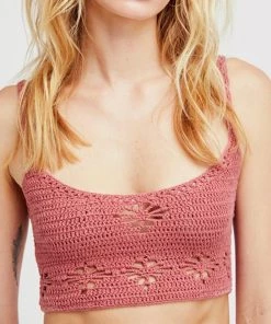 Bralettes Free People Berkinette Crochet Bralette Crop Cami Top