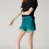 New Arrivals Blank NYC Turquoise High Rise Jean Shorts