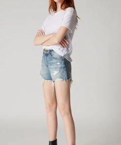 Blank NYC Panic Prevention High Rise Jean Shorts