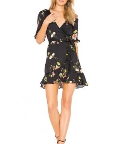 Capulet Nadine Wrap Dress Black