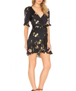 Capulet Nadine Wrap Dress Black
