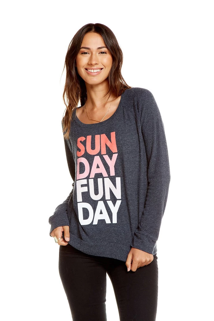 Chaser Sunday Funday Long Sleeve Raglan Pullover 4 Chaser Sunday Funday Long Sleeve Raglan Pullover