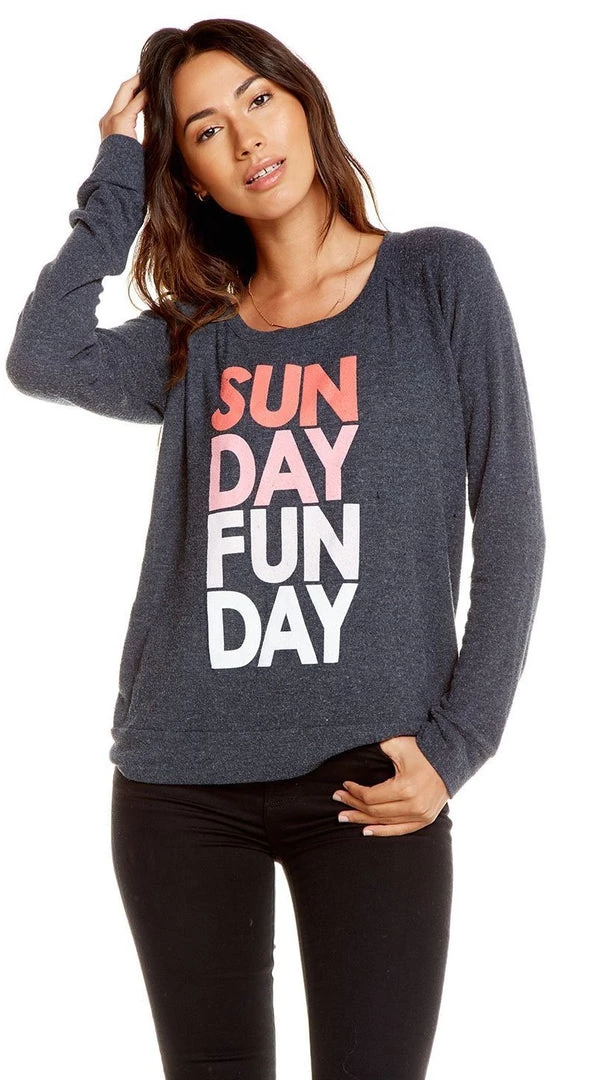 Chaser Sunday Funday Long Sleeve Raglan Pullover 3 Chaser Sunday Funday Long Sleeve Raglan Pullover