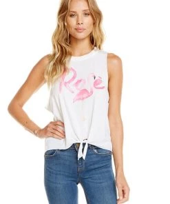 Chaser Rose Flamingo Muscle Tank New Arrivals