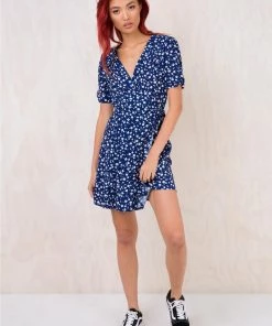 Mink Pink MINKPINK Shady Days Wrap Tea Dress