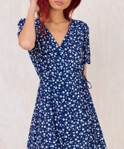 Mink Pink MINKPINK Shady Days Wrap Tea Dress