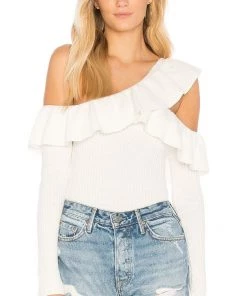 Mink Pink MINKPINK Never Again One Shoulder Knit Top