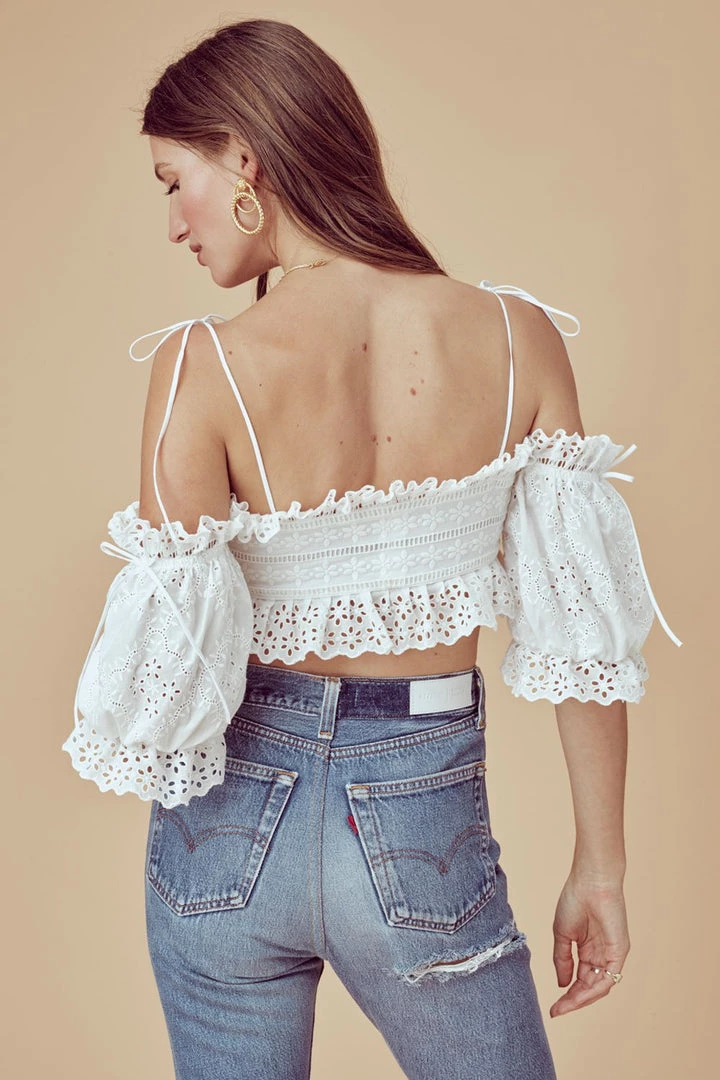 For Love And Lemons Anabelle Eyelet Crop Top 6 For Love And Lemons Anabelle Eyelet Crop Top