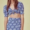 For Love And Lemons Zamira Floral Crop Top