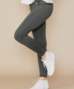 David Lerner Double Pocket Zip Legging Olive