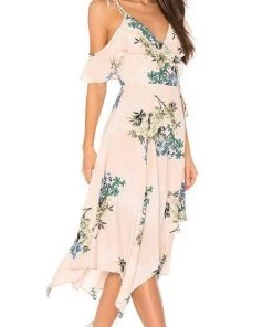 ASTR Yessenia Floral Wrap Dress