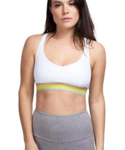 New Arrivals Onzie Y Back Bra White Combo