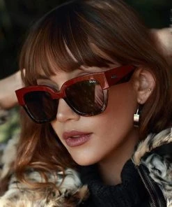 Quay Don't Stop Red To Tortoise Sunglasses