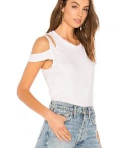 LNA Elijo Sleeve Cut Out Tee Shirt