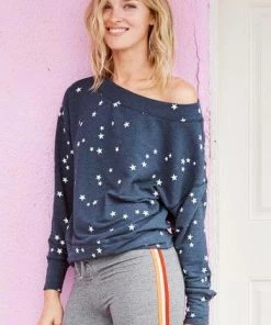 Sundry Stars Off Shoulder Pullover Sweater New Arrivals