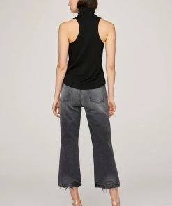 Tops LNA Lace Up Turtleneck Tank Top