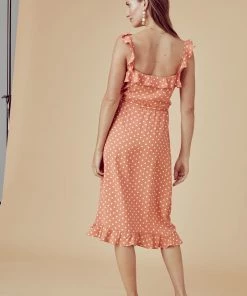 New Arrivals For Love And Lemons Natalia Copper Dot Midi Dress 7 New Arrivals For Love And Lemons Natalia Copper Dot Midi Dress