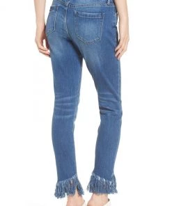 Blank NYC Low Key Judging Fray Hem Skinny Jeans SUMMER SALE