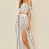 Blue Life Grace High Waisted Wrap Skirt Boho Stripe New Arrivals