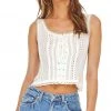 New Arrivals ASTR Macie Eyelet Crop Top