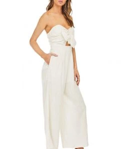 ASTR Mara Bow Strapless Jumpsuit New Arrivals