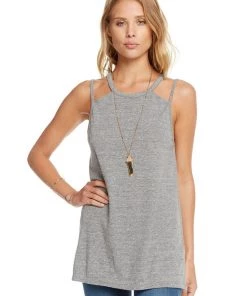 Chaser Triblend Strappy Back Cut Out Tank New Arrivals