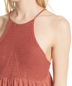 Free People Road Trip Knit Tank Copper Tops