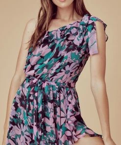 For Love And Lemons Maritza Floral One Shoulder Dress New Arrivals
