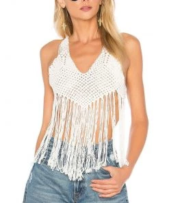 Indah Whitney Macrame Hippie Top