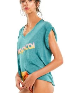 Wildfox Tropical Romeo V Neck Tee Shirt