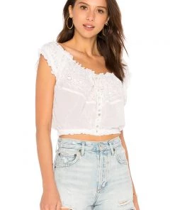 Free People Eyelet You A Lot Top New Arrivals