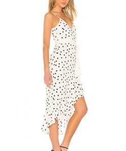 Lovers + Friends Lovers And Friends Bridget Midi Dress Ivory & Black Dresses