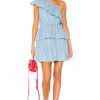 Mink Pink MINKPINK Ruff Stuff One Shoulder Dress