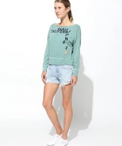 Sundry Paris Californien Raw Off The Shoulder Sweater