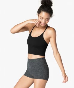 Beyond Yoga Spacedye Slim Racerback Cropped Tank - Darkest Night