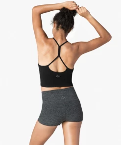 Beyond Yoga Spacedye Slim Racerback Cropped Tank - Darkest Night