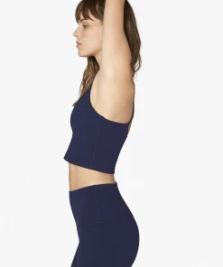 New Arrivals Beyond Yoga Slim Racerback Cropped Tank Nightfall