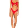 Blue Life Swim Rumba Ruffle One Piece Chili