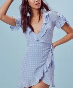 Dresses For Love And Lemons Sweetheart Wrap Mini Dress