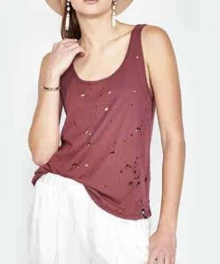 Michael Lauren Brock Classic Scoop Neck Tank Top Allure Tops