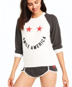 Wildfox Smile America Junior Sweatshirt Sweaters & Knits