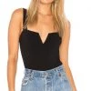 Free People Pippa V-Wire Bodysuit Black New Arrivals