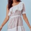 For Love And Lemons Lovebird Lace One Shoulder Mini Dress Dresses 1 For Love And Lemons Lovebird Lace One Shoulder Mini Dress Dresses